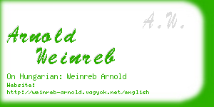 arnold weinreb business card